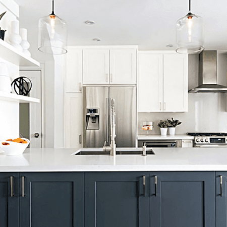 Sky Navy Blue Shaker Kitchen